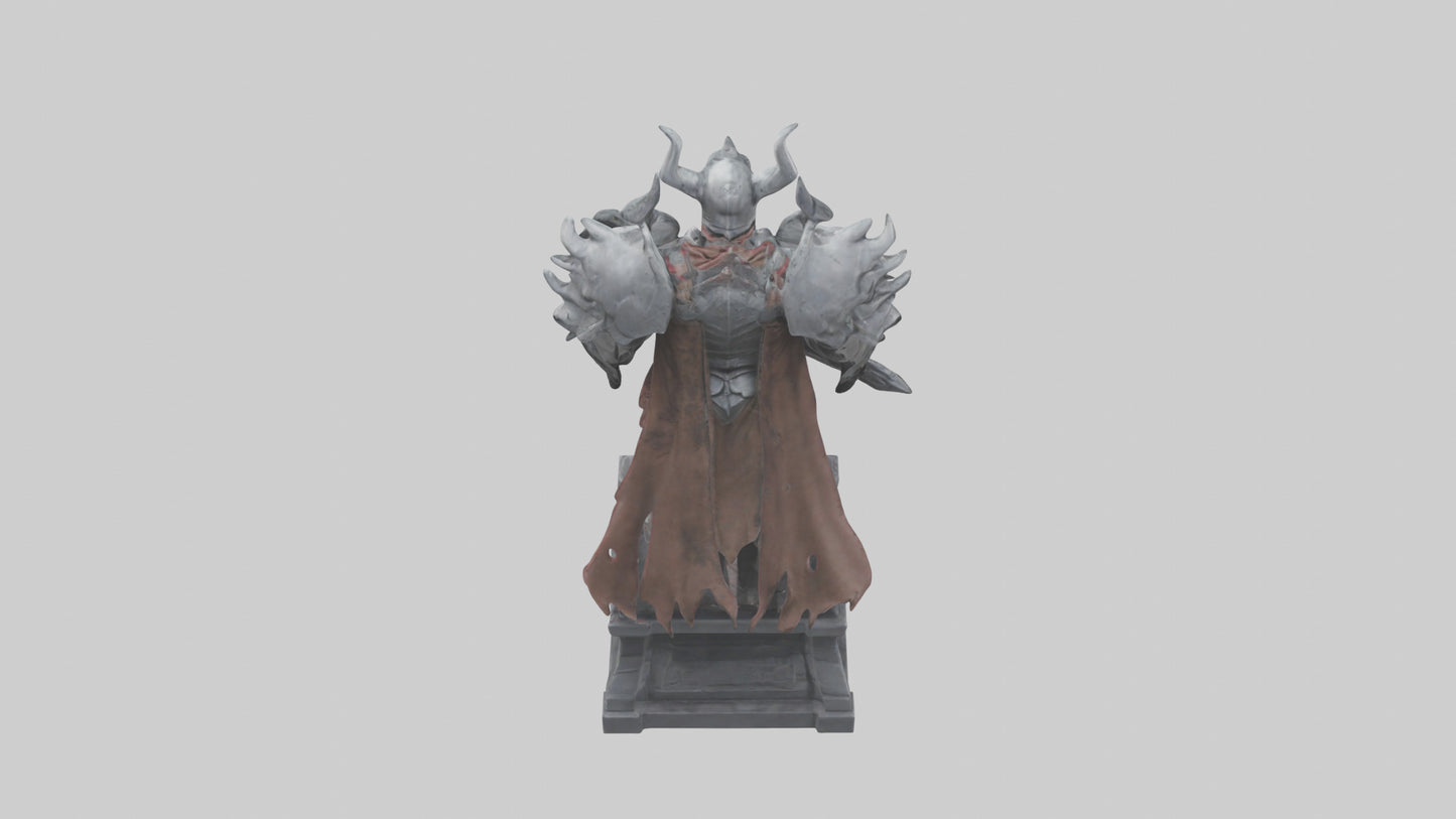 Digital Warlord statue model VR / AR / low-poly