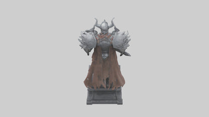 Digital Warlord statue model VR / AR / low-poly