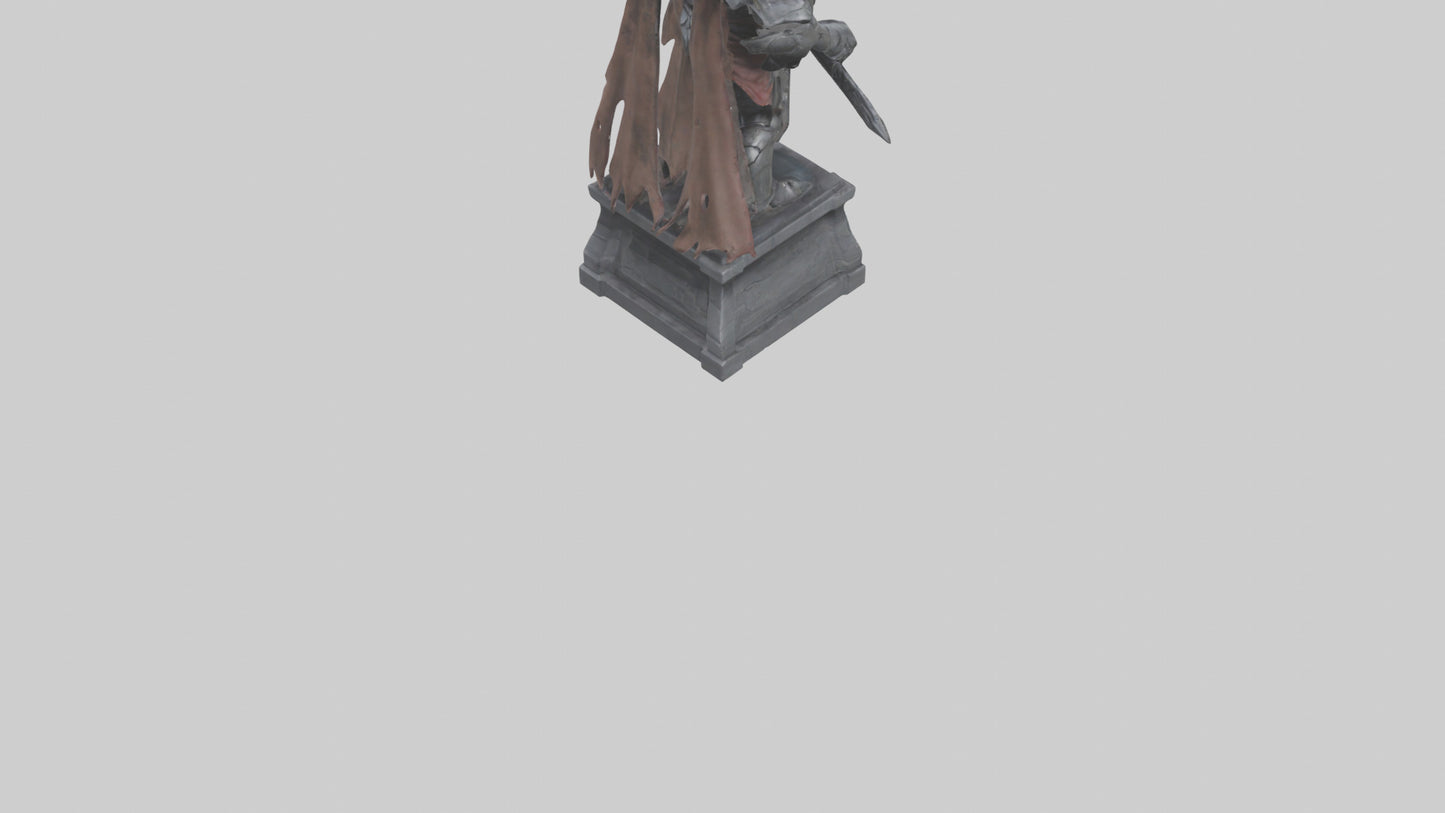 Digital Warlord statue model VR / AR / low-poly