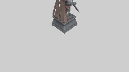 Digital Warlord statue model VR / AR / low-poly