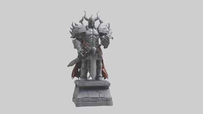 Digital Warlord statue model VR / AR / low-poly