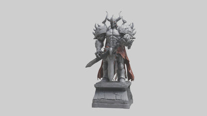 Digital Warlord statue model VR / AR / low-poly