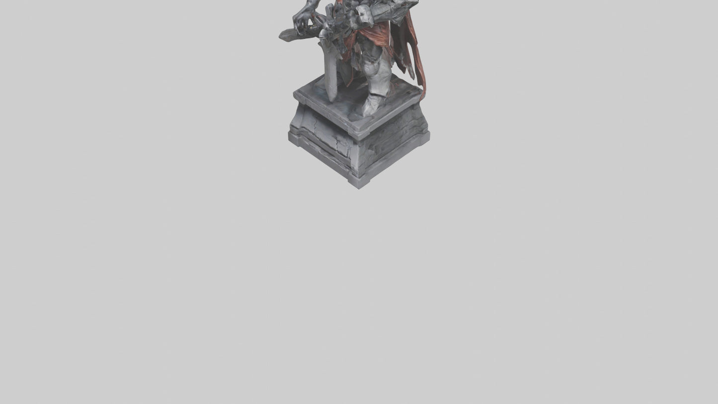 Digital Warlord statue model VR / AR / low-poly