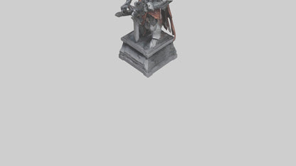 Digital Warlord statue model VR / AR / low-poly