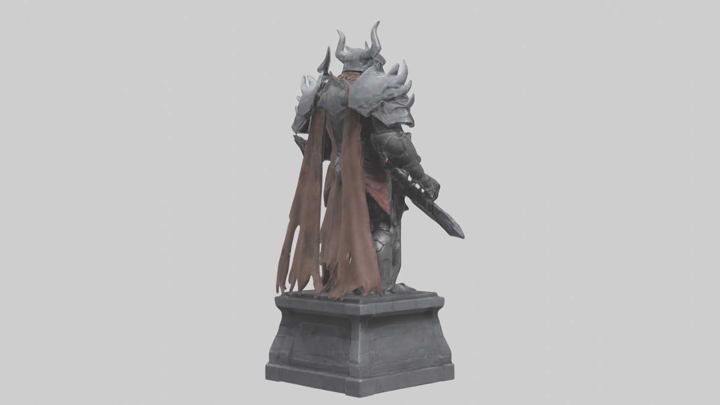 Digital Warlord statue model VR / AR / low-poly