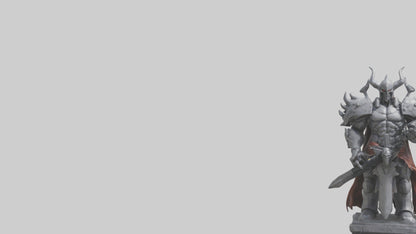 Digital Warlord statue model VR / AR / low-poly