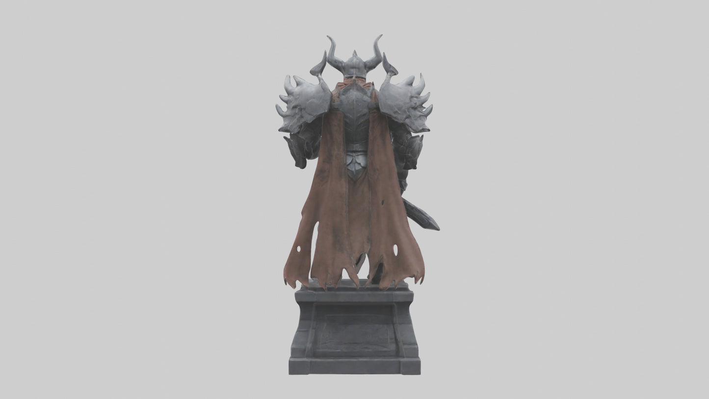 Digital Warlord statue model VR / AR / low-poly