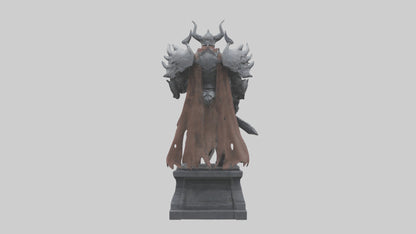 Digital Warlord statue model VR / AR / low-poly