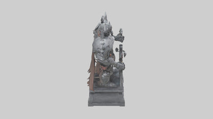 Digital Warlord statue model VR / AR / low-poly