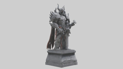 Digital Warlord statue model VR / AR / low-poly