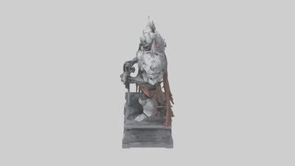 Digital Warlord statue model VR / AR / low-poly