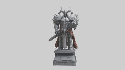 Digital Warlord statue model VR / AR / low-poly