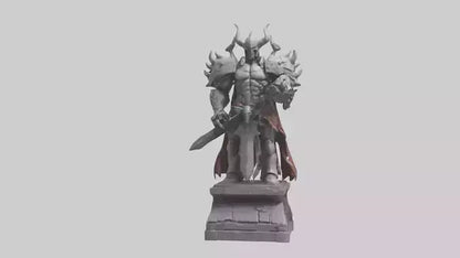 Digital Warlord statue model VR / AR / low-poly