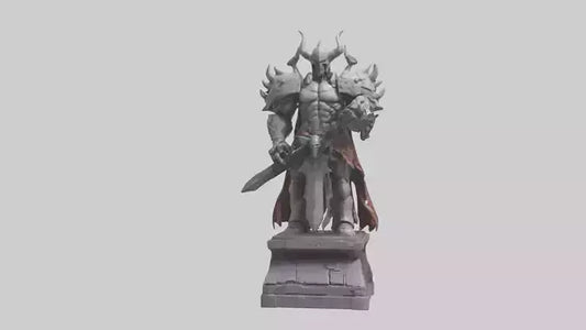 Digital Warlord statue model VR / AR / low-poly