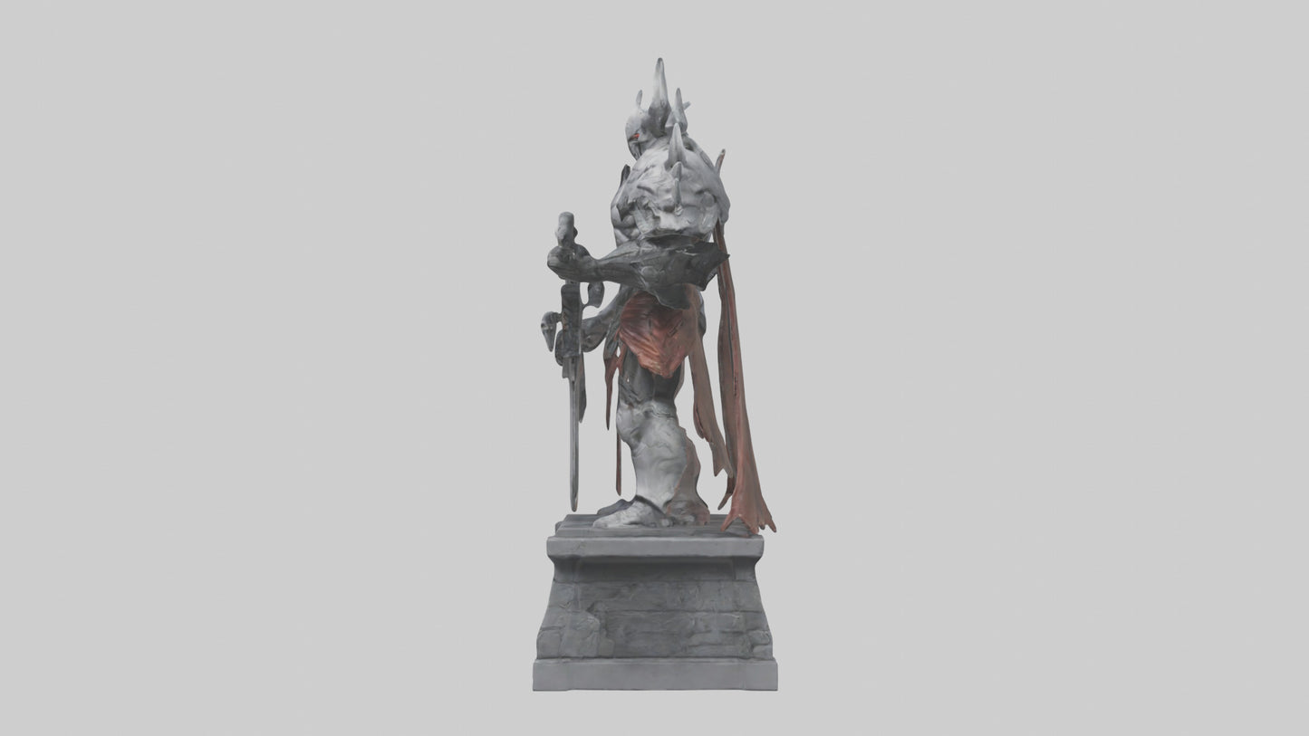 Digital Warlord statue model VR / AR / low-poly