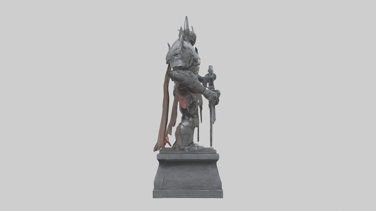 Digital Warlord statue model VR / AR / low-poly