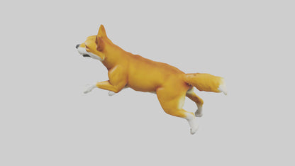 Dingo chasing prey model 3D model