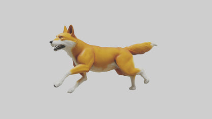 Dingo chasing prey model 3D model