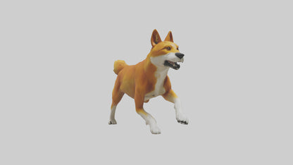 Dingo chasing prey model 3D model