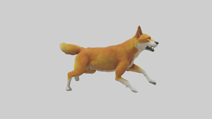 Dingo chasing prey model 3D model