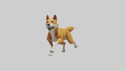 Dingo chasing prey model 3D model