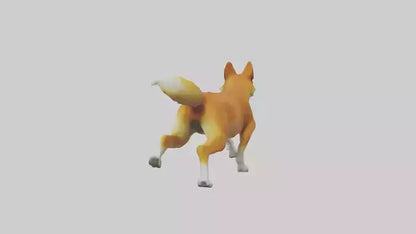 Dingo chasing prey model 3D model