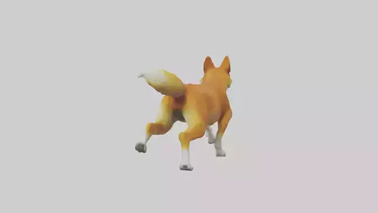 Dingo chasing prey model 3D model