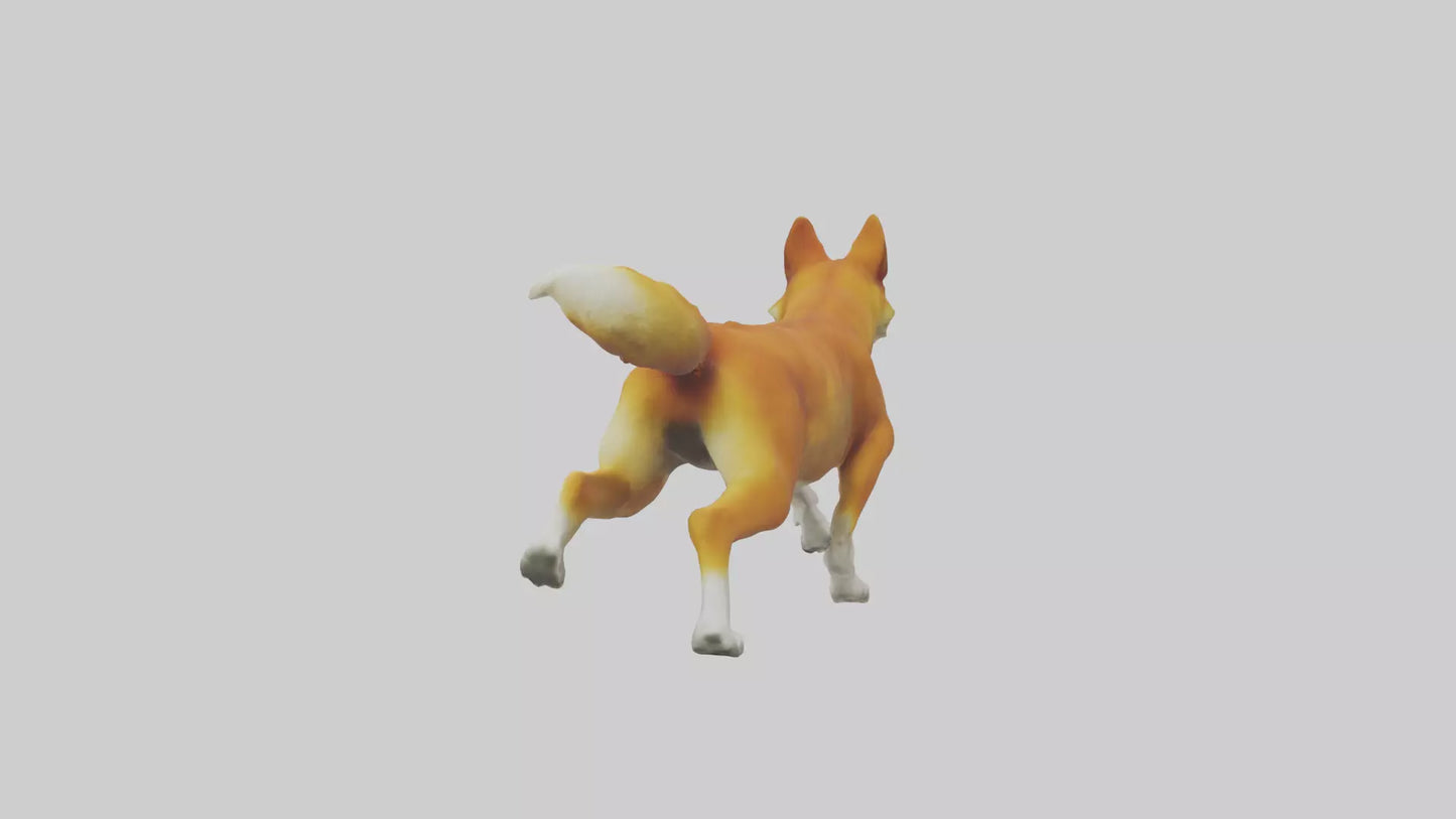 Dingo chasing prey model 3D model