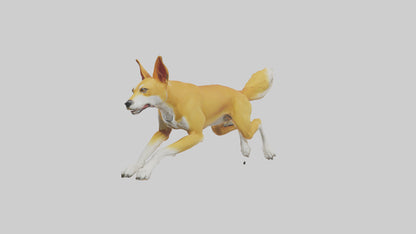 Dingo dog running model VR / AR / low-poly