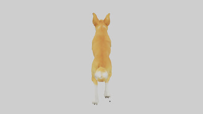 Dingo dog running model VR / AR / low-poly