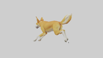 Dingo dog running model VR / AR / low-poly