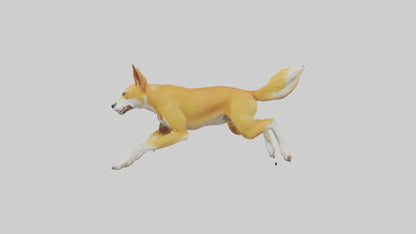 Dingo dog running model VR / AR / low-poly