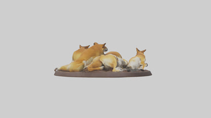 Dingo pack resting model 3D model