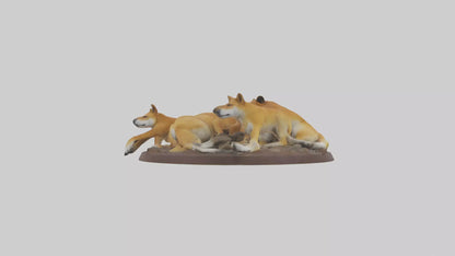 Dingo pack resting model 3D model
