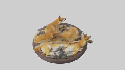 Dingo pack resting model 3D model