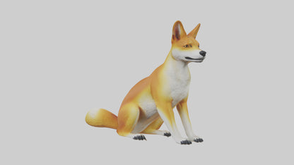 Dingo sitting model 3D model