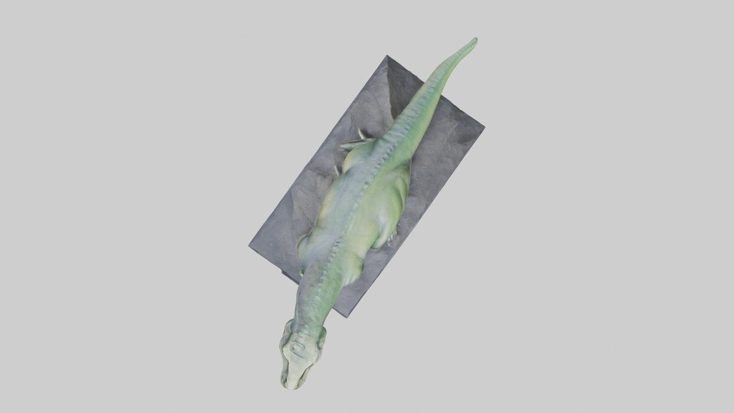 Dinosaur Memorial statue model 3D model