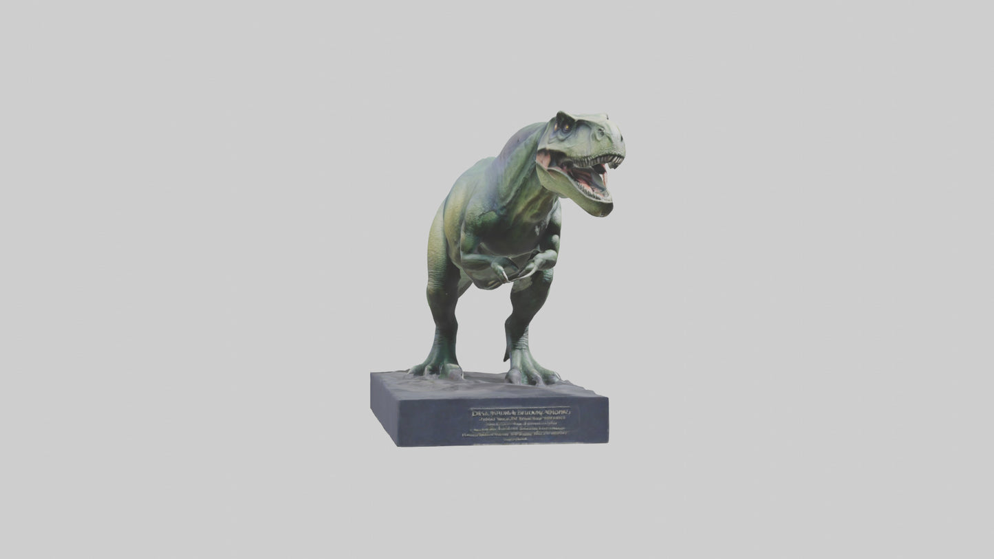 Dinosaur Memorial statue model 3D model