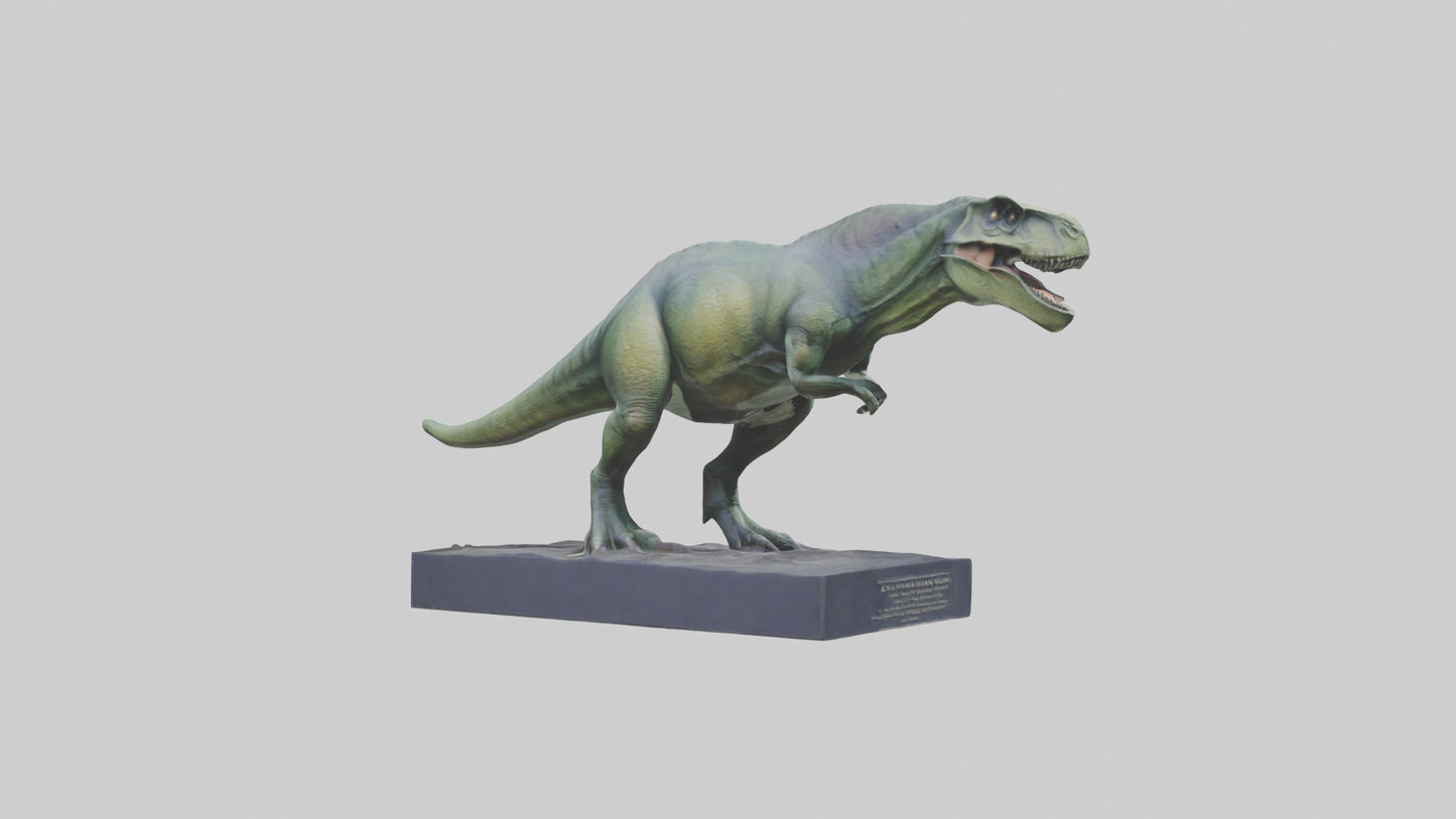 Dinosaur Memorial statue model 3D model