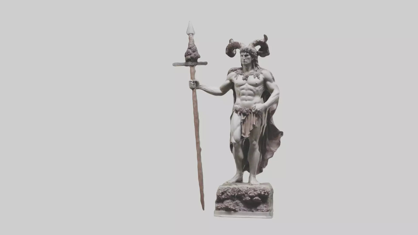 Dionysian Warrior statue model VR / AR / low-poly