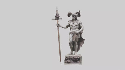 Dionysian Warrior statue model VR / AR / low-poly