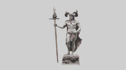 Dionysian Warrior statue model VR / AR / low-poly