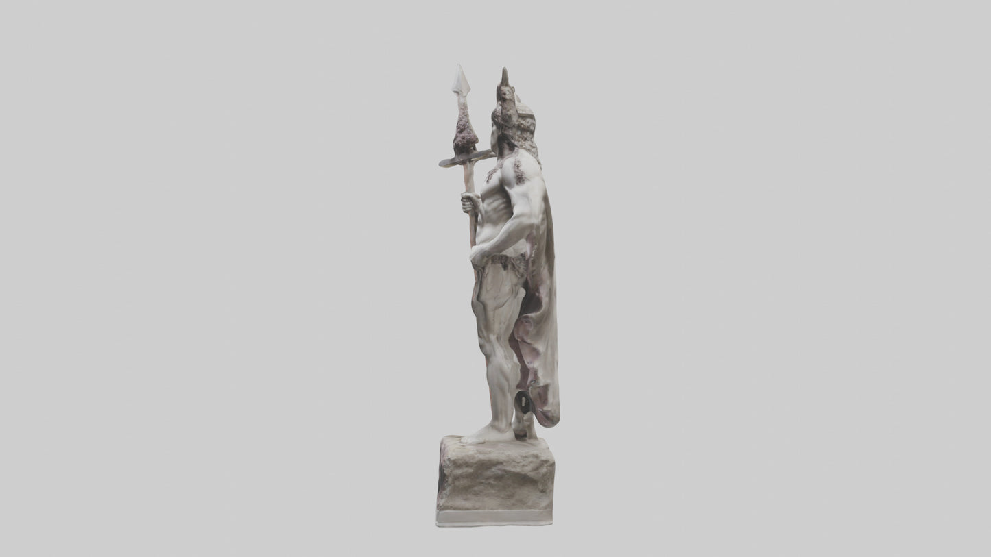 Dionysian Warrior statue model VR / AR / low-poly