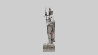Dionysian Warrior statue model VR / AR / low-poly