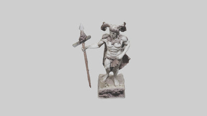 Dionysian Warrior statue model VR / AR / low-poly