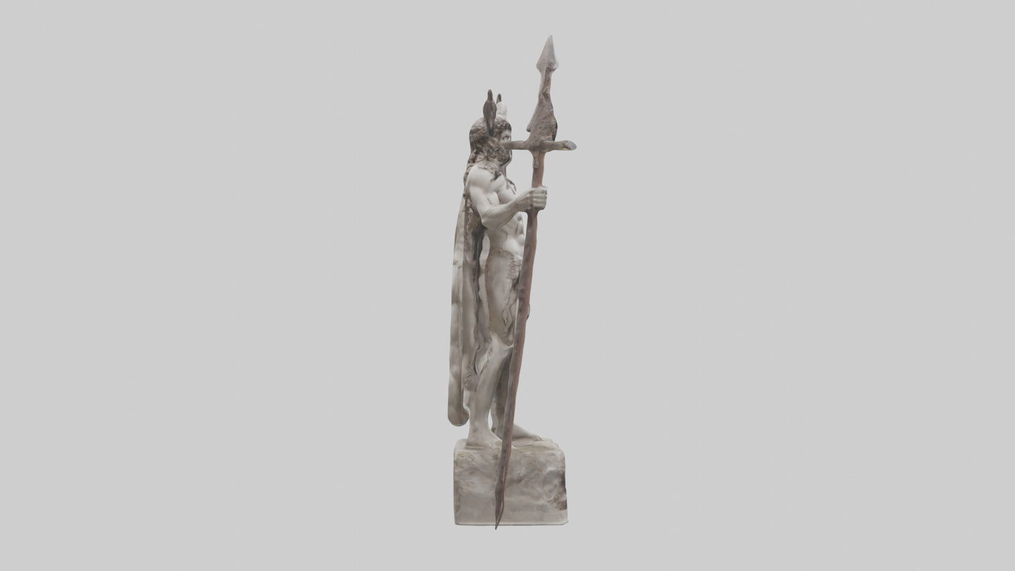 Dionysian Warrior statue model VR / AR / low-poly