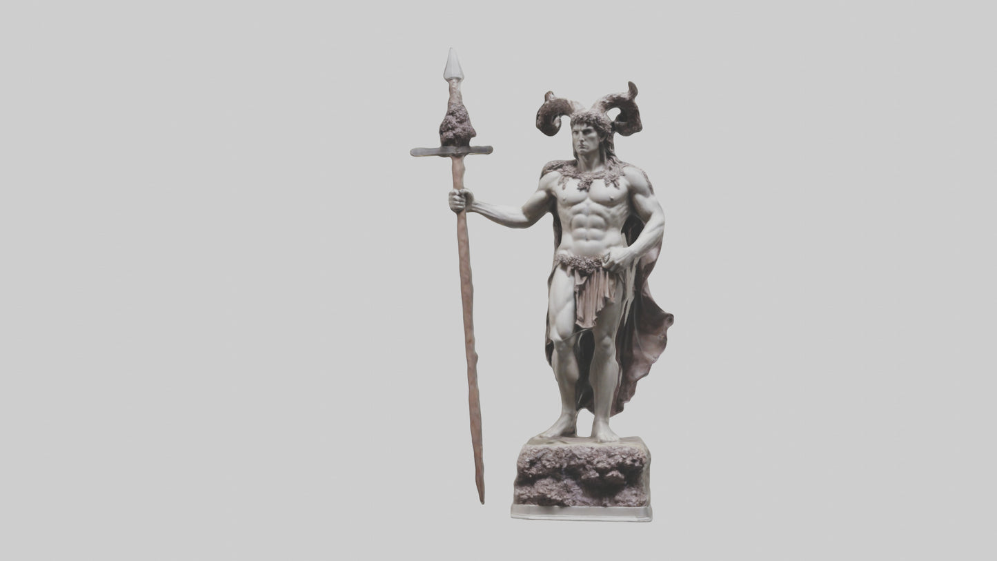 Dionysian Warrior statue model VR / AR / low-poly