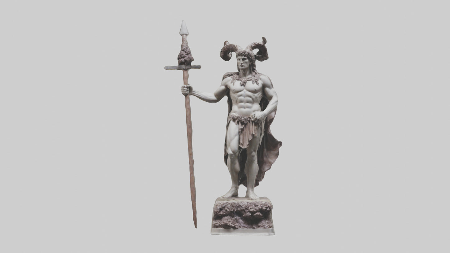 Dionysian Warrior statue model VR / AR / low-poly
