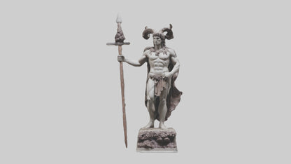 Dionysian Warrior statue model VR / AR / low-poly