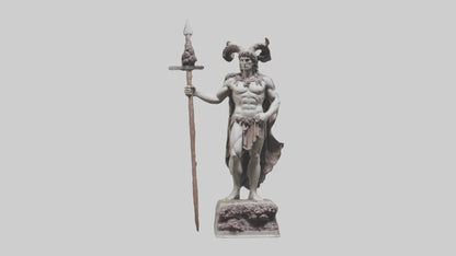 Dionysian Warrior statue model VR / AR / low-poly